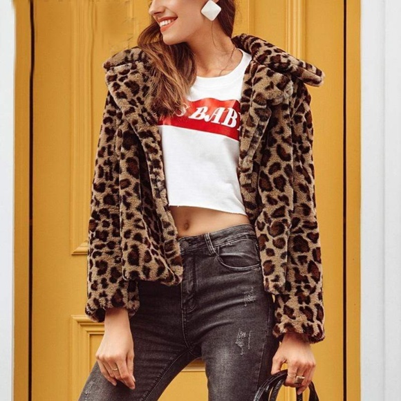 Luv Mint Hearts Boutique Jackets & Blazers - Leopard Print Crop Coat Luv Mint Hearts Boutique Jackets & Blazers - Leopard Print Crop Coat
